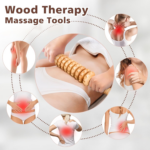 12-In-1 Wood Therapy Massage Tools Lymphatic Drainage Massager Wooden Massage Body Sculpting Tools Maderoterapia Kit Wood Therapy Tools for Muscle Pain Relief Body Shaping Anti-Cellulite - Image 3