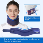 Soft Neck Brace for Neck Pain and Support, Sleep Apnea, Blue L - Image 2