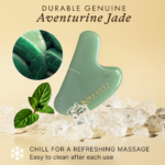 Jade Gua Sha Facial Tools - Depuffer & Massager Tool for Lymphatic Drainage - Image 5
