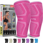 Knee Brace Men & Women, Knee Compression Sleeve Support Wrap Tendonitis L
