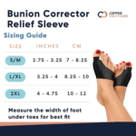 Bunion Corrector Relief Sleeve, Copper Infused, Orthopedic Brace Big Toe Alignment, Plantar Fasciitis, Hallux Valgus Relief - Toe Straightener & Spacer for Women & Men - 1 Pair - Image 2