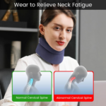 Soft Neck Brace for Neck Pain and Support, Sleep Apnea, Blue L - Image 3