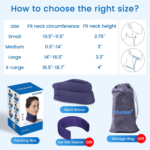 Soft Neck Brace for Neck Pain and Support, Sleep Apnea, Blue L - Image 6