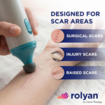 Mini Scar Massager, Handheld Portable Vibration Massager with Interchangeable Heads, Quiet, Battery Operated for Targeted Hand & Skin Care, Reduces Appearance and Sensitivity of Scars - Image 4