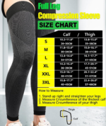 Full Leg Compression Sleeves, 20-30Mmhg Graduated, Unisex, Running - Image 2