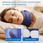 Soft Neck Brace for Neck Pain and Support, Sleep Apnea, Blue L - Image 4