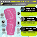 Knee Brace Men & Women, Knee Compression Sleeve Support Wrap Tendonitis L - Image 4