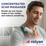 Mini Scar Massager, Handheld Portable Vibration Massager with Interchangeable Heads, Quiet, Battery Operated for Targeted Hand & Skin Care, Reduces Appearance and Sensitivity of Scars - Image 7