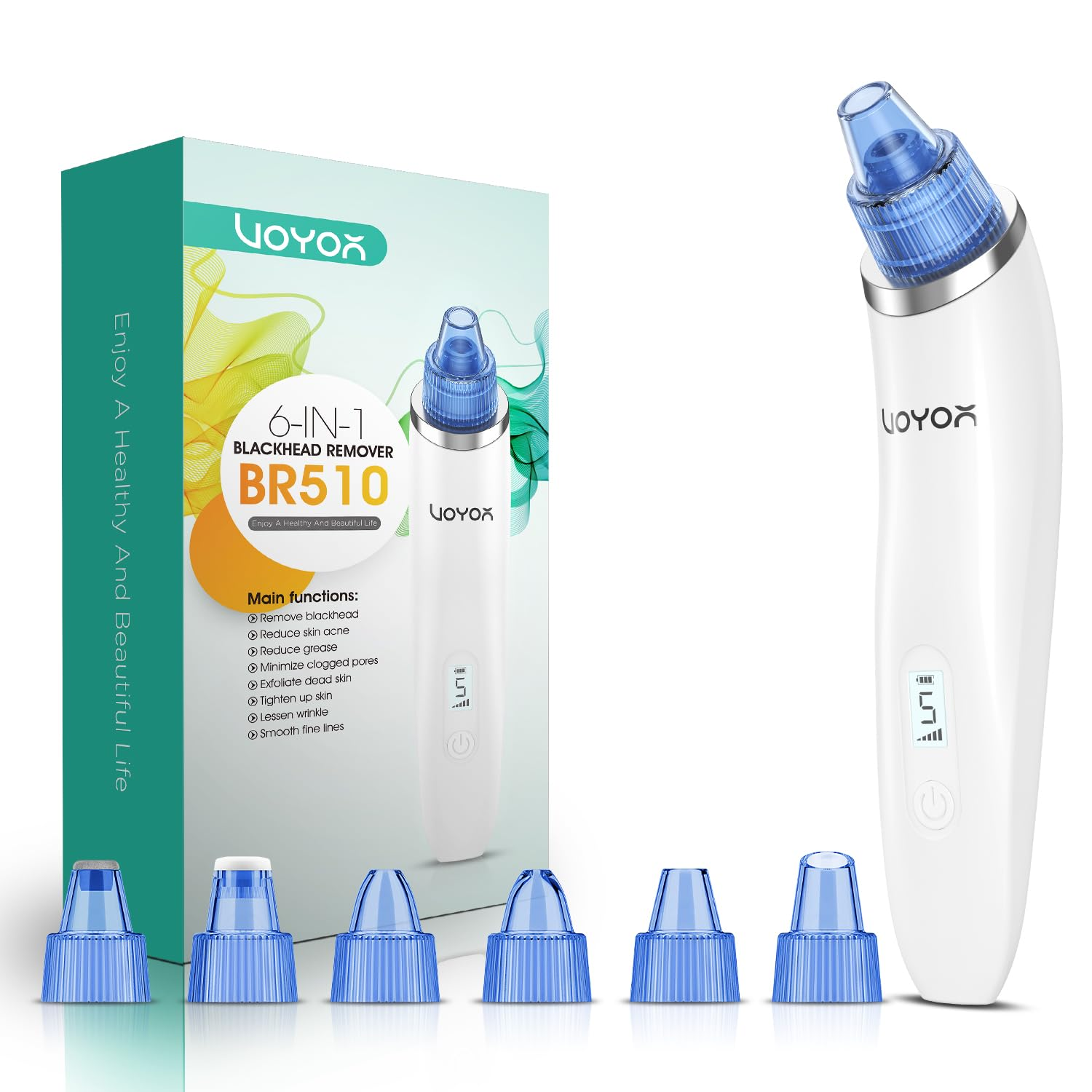 861e2e394f5bf756ba32338562033311.png Blackhead Remover with 5 Suction Levels, Pore Vacuum for Men & Women - Image 1