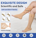Zipper Compression Socks Unisex, 20-30 Mmhg, Open Toe, Shin Splints - Image 2