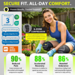 Knee Brace Men & Women, Knee Compression Sleeve Support Wrap Tendonitis L - Image 5