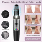 Electric Foot Callus Remover,Smooth Pedicure Wand Rechargeable Electric Foot File,Professional Pedicure Tools for Dry, Dead, Cracked, Hard Skin, at Home Feet Spa Care Kit for Men & Women - Image 4