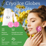 LUONKOS Ice Globes for Face and Eyes - Set of 2 Pink Glass Cryo Sticks - Image 3