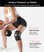 Knee Brace for Women Men with Side Stabilizers, 2 Pack Knee Braces for Knee Pain ACL MCL Arthritis Joint Pain Relief, Adjustable Compression Sleeve Patellar Tendon Support Strap - Image 6