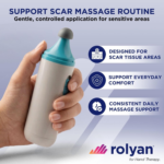 Mini Scar Massager, Handheld Portable Vibration Massager with Interchangeable Heads, Quiet, Battery Operated for Targeted Hand & Skin Care, Reduces Appearance and Sensitivity of Scars - Image 2